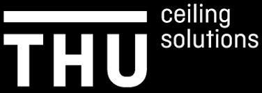 Logo THU Ceiling Solutions - Fondo negro