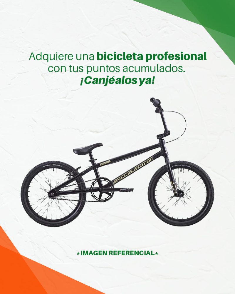 Bicicleta profesional disponible para canje en la campaña Compra y Gana de Idaterm