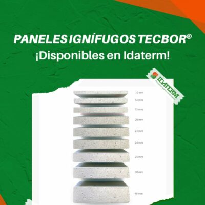Paneles Ignífugos TECBOR disponibles en Idaterm