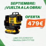 Combo Láser DCLE34031D1 y Medidor DWHT77100 de DeWalt en oferta por 479 € + IVA en Idaterm