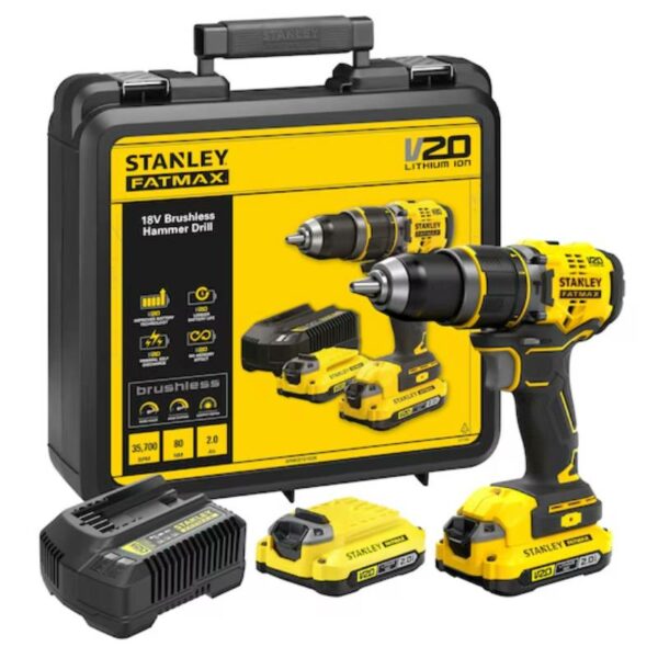 TALADRO PERCUTOR 18V 80Nm. -STANLEY - Imagen 2