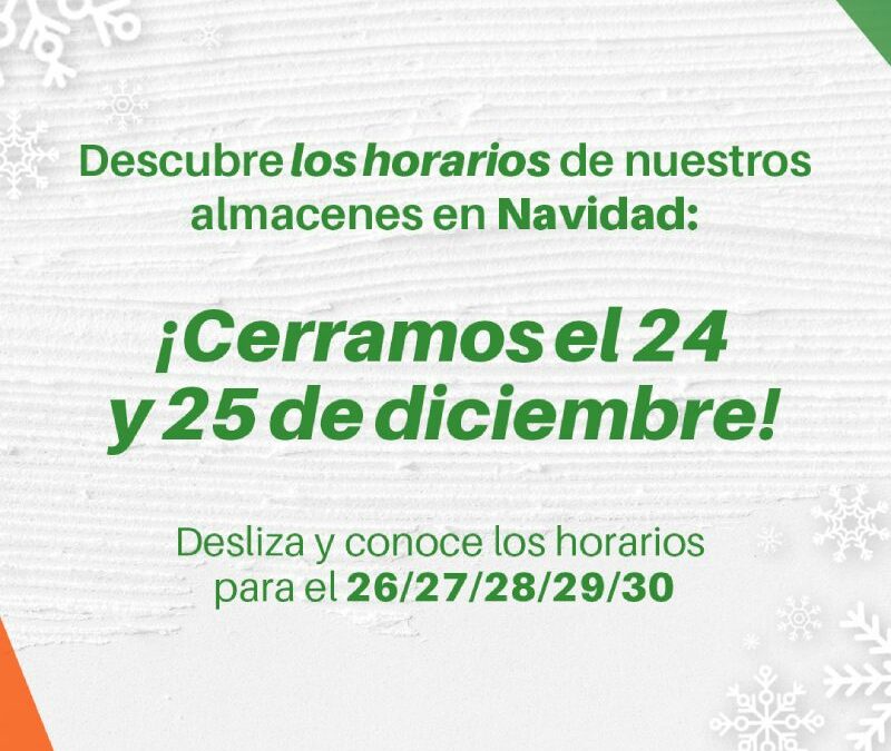 Horarios de Idaterm en Navidad