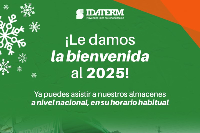 ¡Feliz Año Nuevo 2025 de parte del Equipo Idaterm!