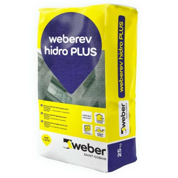 WEBEREV HIDRO PLUS GRIS 25kg.