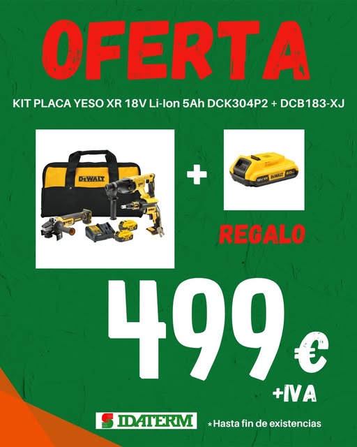Consigue tu Kit DeWalt XR en IDATERM