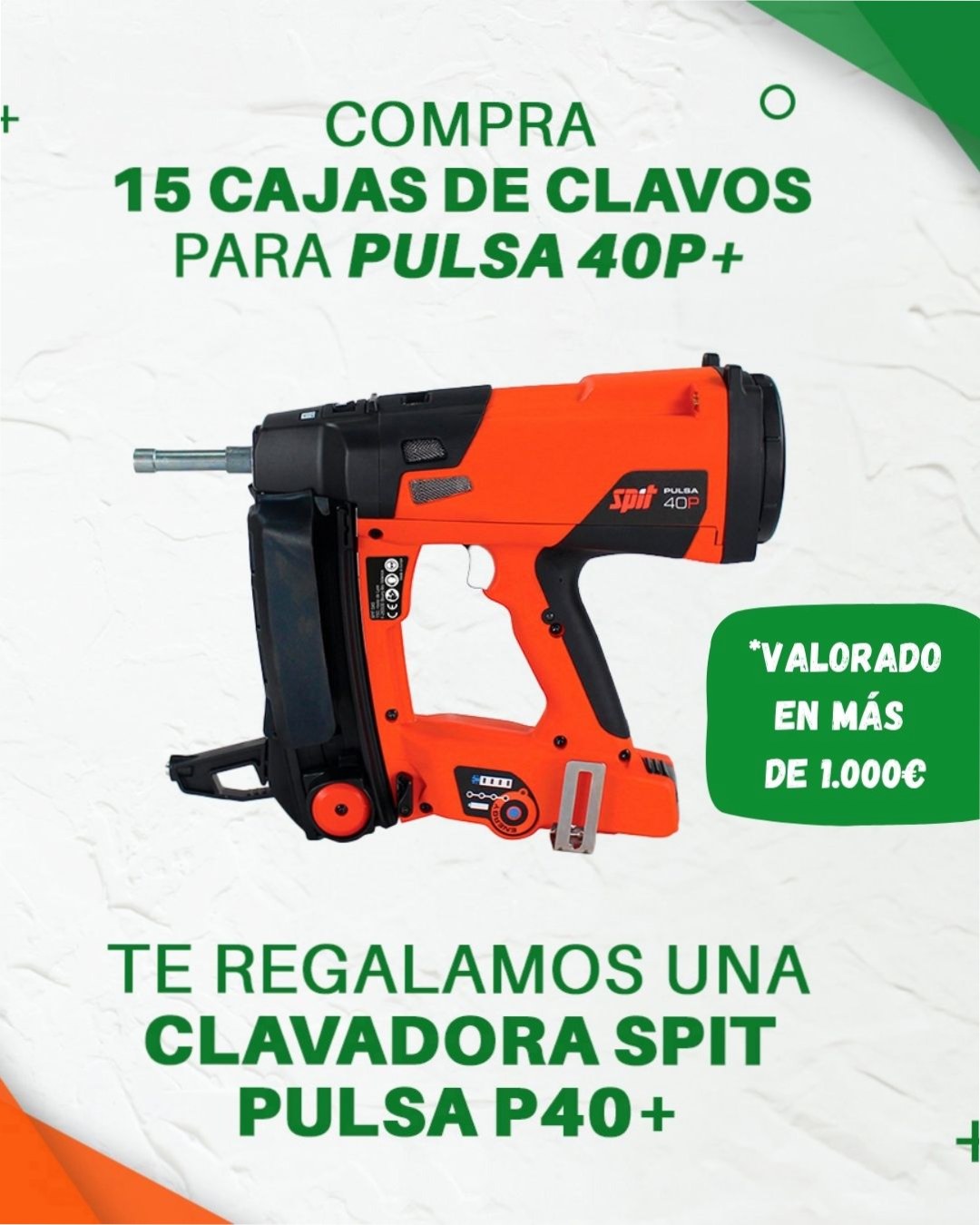 ¡OFERTA ÚNICA EN IDATERM_ Tu Clavadora SPIT PULSA P40+ GRATIS!