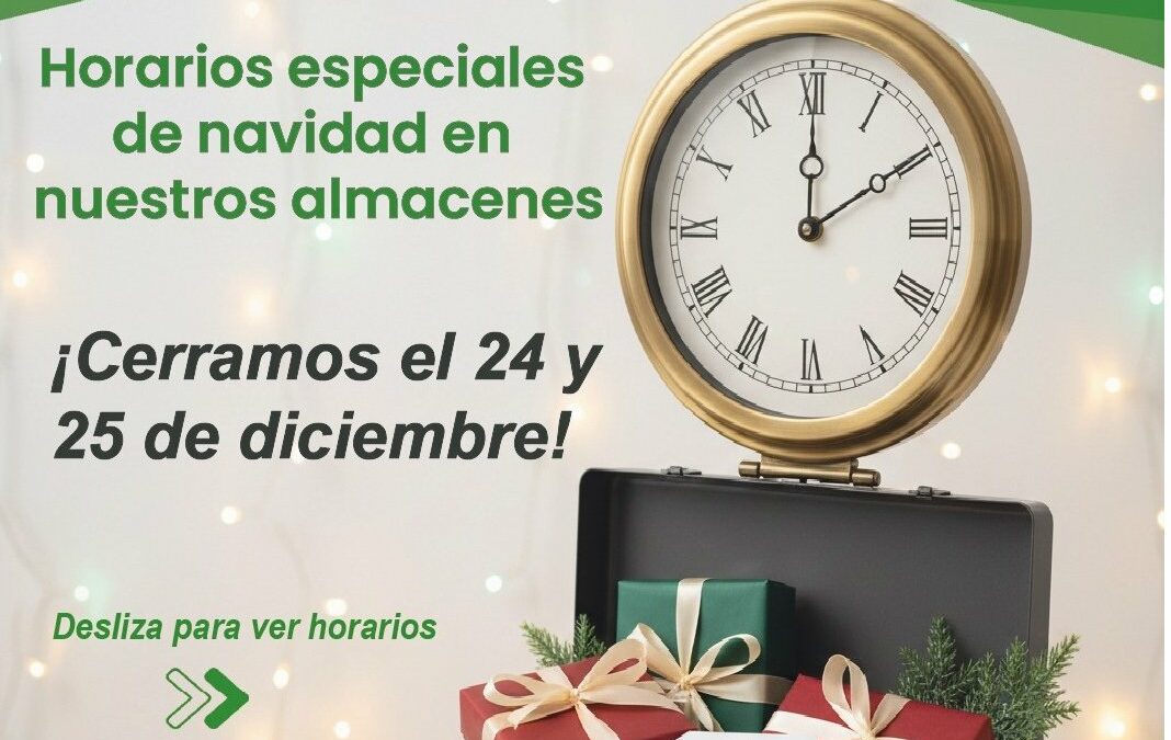 Horarios especiales de Navidad en Almacenes Idaterm