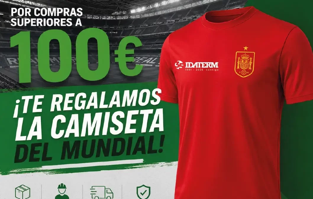 En IDATERM premiamos tu pasión: ¡Llévate GRATIS la camiseta edición especial del Mundial!