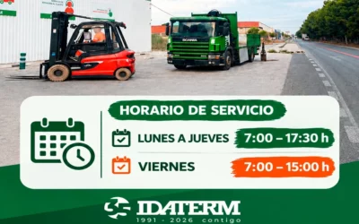 Actualización de horario comercial en IDATERM Valencia